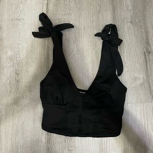 Adika black cropped tank top